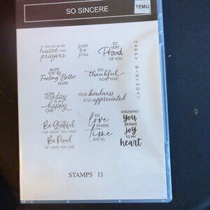 Temu Stamps and Dies So Sincere